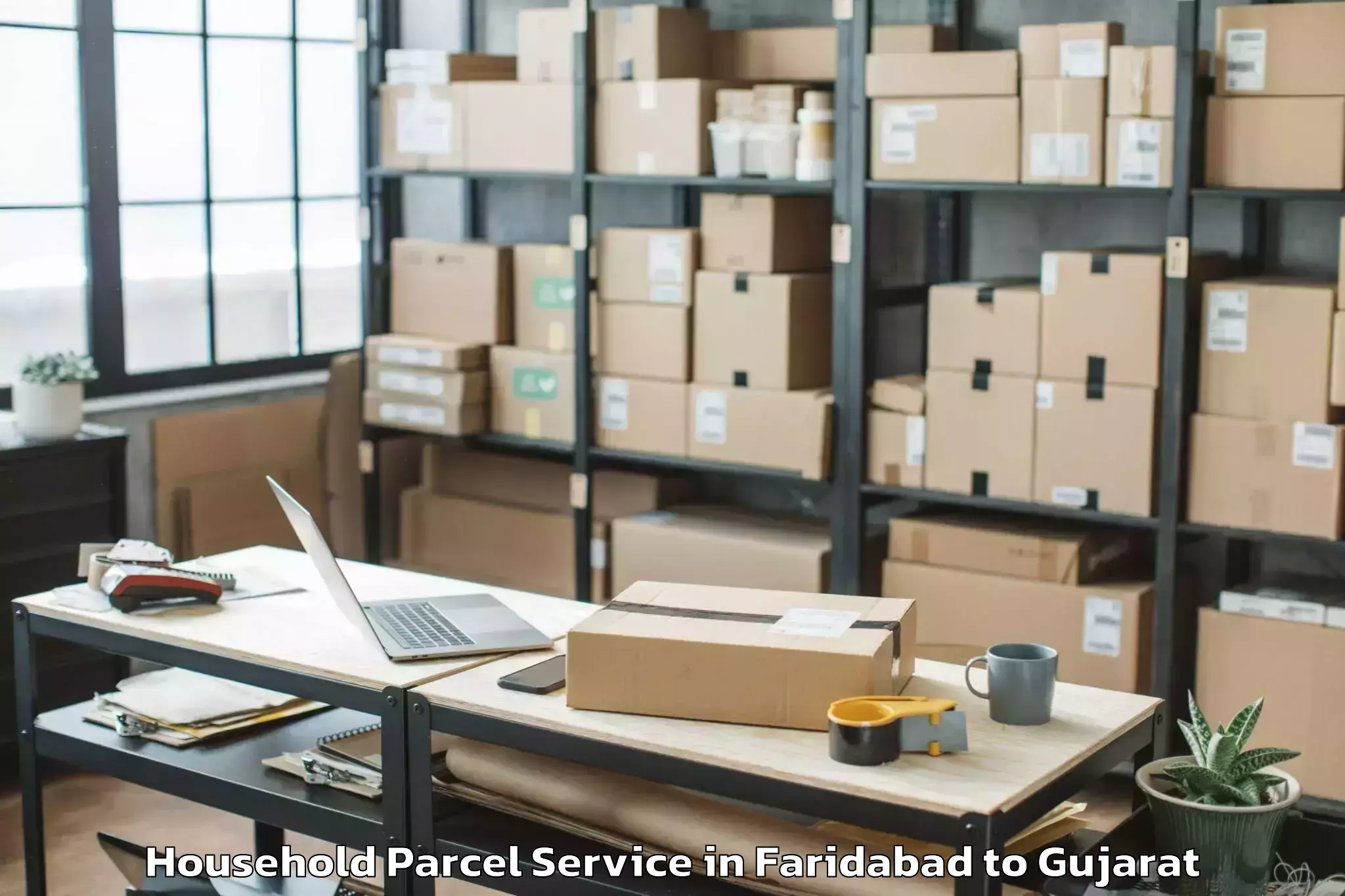 Affordable Faridabad to Rai University Ahmedabad Household Parcel